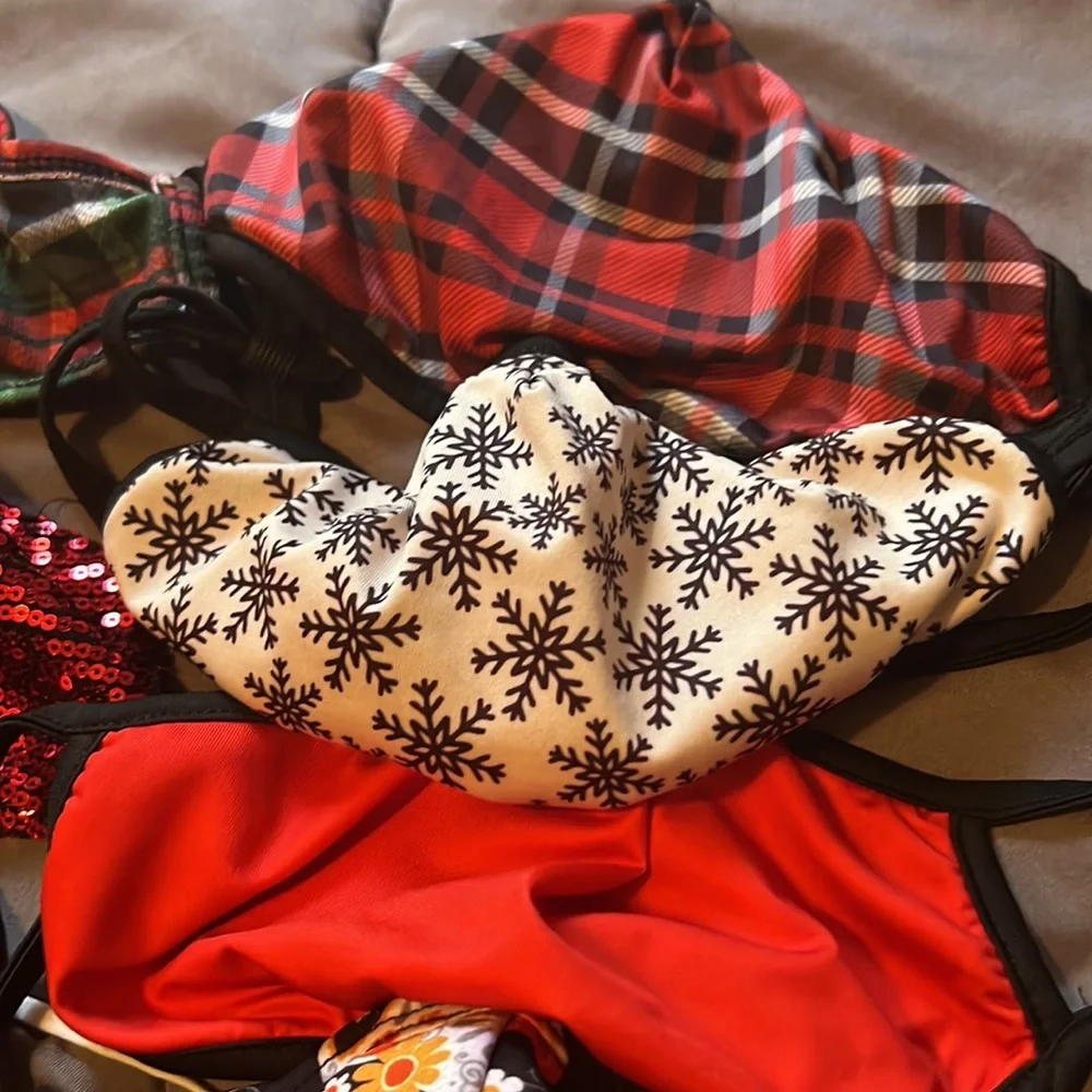 Bundle of 11 Women’s Holiday Face Masks Halloween Christmas 4th of July Mexico
